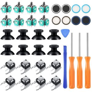 yunsailing 37 pcs analog joysticks repair kit compatible with xbox one controllers, include bumper buttons replacement thumbstick hat silicone hat covers with screwdriver repair parts [video game] [video game]