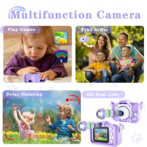 CIMELR Kids Camera Toys for 3 4 5 6 7 8 9 10 11 12 Years Old Boys/Girls, Kids Digital Camera for Toddler with Video, Birthday Festival for Kids, Selfie Camera for Kids, 32GB TF Card