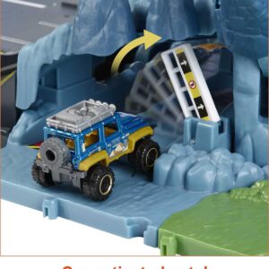 Matchbox Cars Playset, Action Drivers Volcano Escape with 1:64 Scale Vehicle, Kid- & Car-Activated Features, Lava Explosion