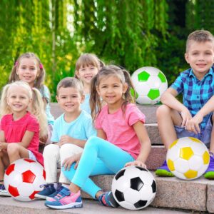 4 Pack Soccer Ball Size 2 for Kids with Pump Cute Cartoon Soccer Ball Toy Soft Durable Sports Soccer for Outdoor Indoor Toddlers Game Training Including Pump Back to School (Plain Style, Size 2)