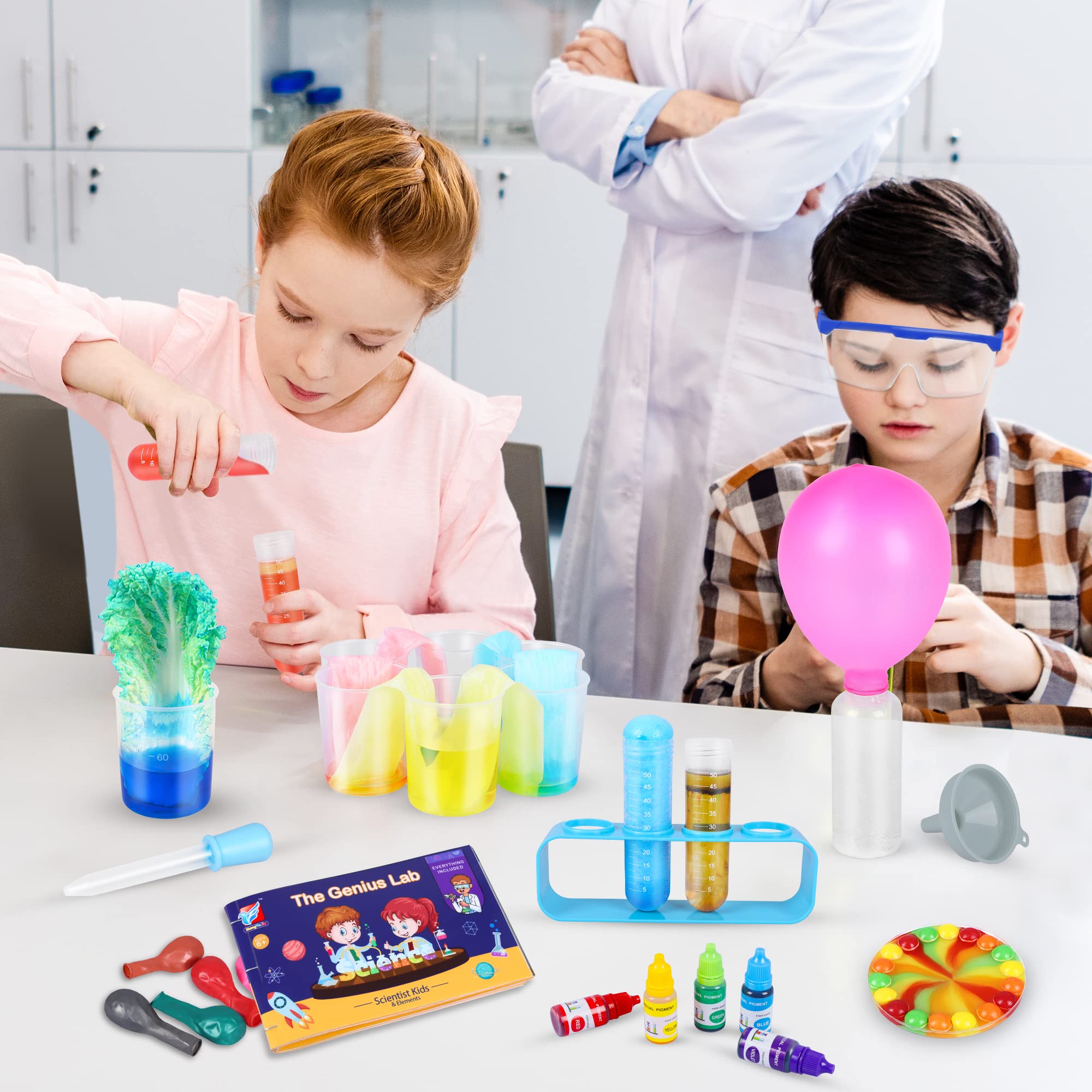 Science Kit for Kids,80 Science Lab Experiments,Scientist Costume Role Play STEM Educational Learning Scientific Tools,Birthday Gifts and Toys for 8 Years Old Boys Girls Kids