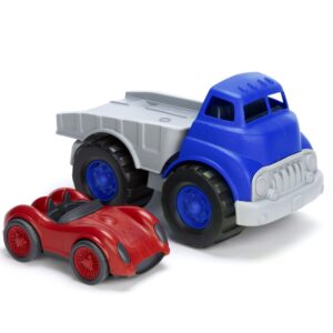 Green Toys Flatbed with Racecar/ CB2