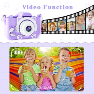 CIMELR Kids Camera Toys for 3 4 5 6 7 8 9 10 11 12 Years Old Boys/Girls, Kids Digital Camera for Toddler with Video, Birthday Festival for Kids, Selfie Camera for Kids, 32GB TF Card