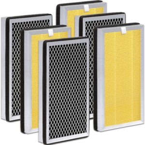 Zouhwaso Pet Care MA Series 15 Replacement Filter compatible with MA Series 15 Air Cleaner pur-ifier, 3-in-1 Composite Filter with Upgrade acti-vated car-bon, H13 True HEPA and Pre-filter, Pack of 6