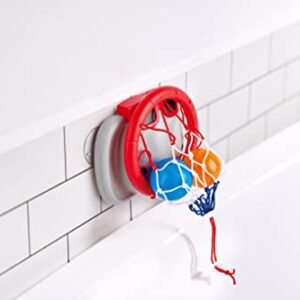 Hape Bath Time Basketball Elephant Pal | Bathtub Shooting Game, 1 Hoop with Suction Cups and 4 Balls, for Children 18 Months+