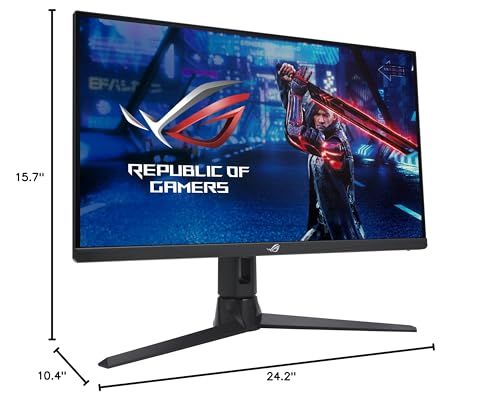 ASUS ROG Strix 27” 1080P Gaming Monitor (XG276Q) - Full HD, IPS, 170Hz, 1ms, Extreme Low Motion Blur, FreeSync Premium technology, DisplayPort, HDMI, Tripod socket for Webcam, DisplayHDR400, BLACK