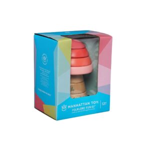 Manhattan Toy Folklore Fun-gi Magnetic Wooden Toadstool Shaped Stacking Toy for Babies 12 Months and Up