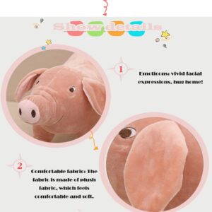 CHELEI2019 15.7" Pink Pig Stuffed Animal,Piggy Plush Toy Hugging Pillow for Kids