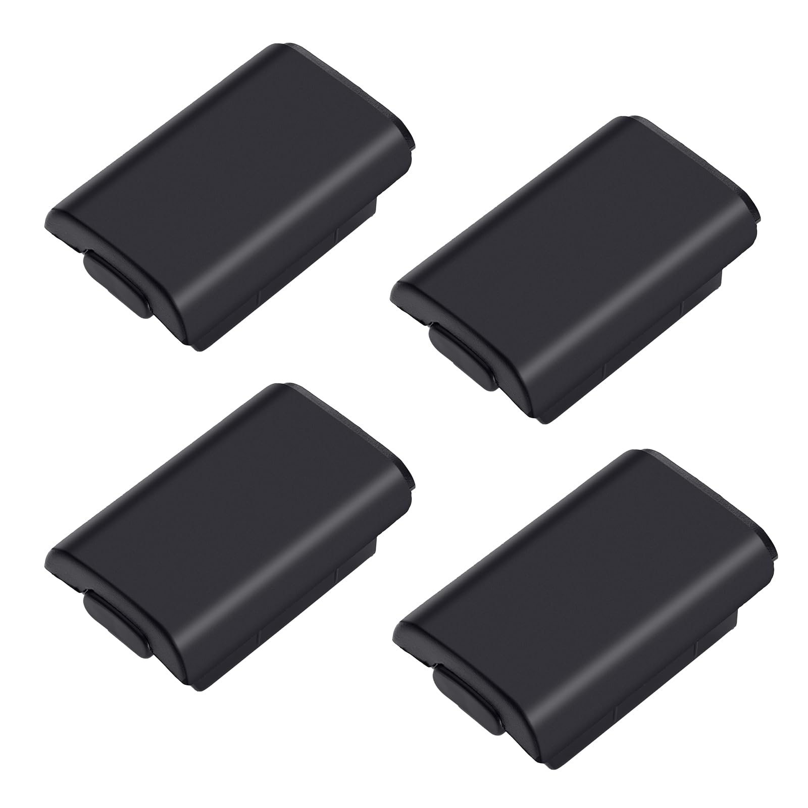 Finera Replacement Battery Pack Cover for Microsoft Xbox 360 Wireless Controller, 4 Pack Black