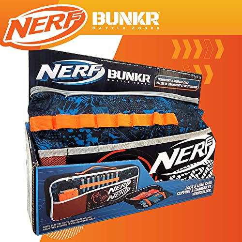 Nerf Bunkr Officially Licensed Lock & Load Case Storage and Transport for Nerf Blasters Foam Darts and Rounds - Perfect for Nerf Party Nerf War