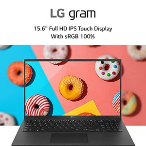 LG gram (2022) 15Z90Q Ultra Lightweight Laptop, 15" (1920 x 1080) IPS Display, Intel 12th Gen i7 1260P Processor, 32GB LPDDR5, 1TB NVMe SSD, FHD Webcam, WiFi 6E, Thunderbolt 4, Windows 11, Black