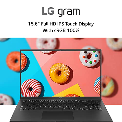 LG gram (2022) 15Z90Q Ultra Lightweight Laptop, 15" (1920 x 1080) IPS Display, Intel 12th Gen i7 1260P Processor, 32GB LPDDR5, 1TB NVMe SSD, FHD Webcam, WiFi 6E, Thunderbolt 4, Windows 11, Black