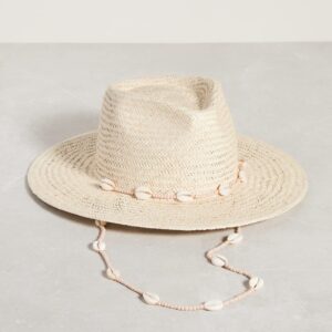 Lack of Color Women's Seashells Fedora, Natural, Tan, S