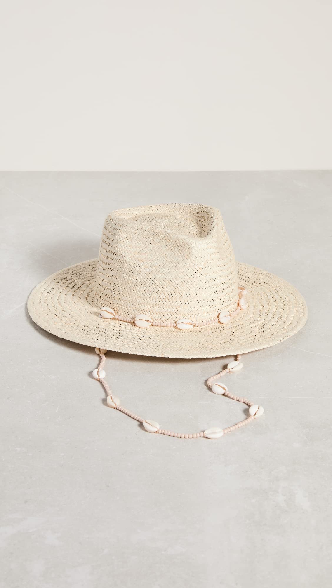 Lack of Color Women's Seashells Fedora, Natural, Tan, S