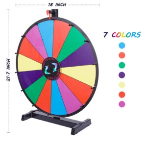 iElyiEsy 18 Inch Spinning Wheel for Prize 14 Slots Tabletop Prize Wheel Spinner with Stand, Dry Erase Marker and Eraser for Trade Show Carnival Party Pub Fortune Game