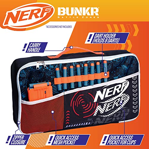 Nerf Bunkr Officially Licensed Lock & Load Case Storage and Transport for Nerf Blasters Foam Darts and Rounds - Perfect for Nerf Party Nerf War