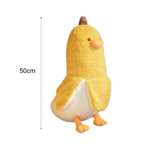 Walbest 19.69" Banana Duck Plush Toys,Cute Banana Duck Stuffed Animals Cushion, Weird Stuff Plushies Duck Stuffed Animals Cute Sleeping Pillows Gifts for Girls Teens