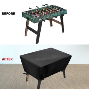 Andacar Foosball Table Cover,Waterproof Football Table Cover Soccer Table Cover Outdoor Indoor Fooseballs Table Cover (63x45x19.5 inch…)