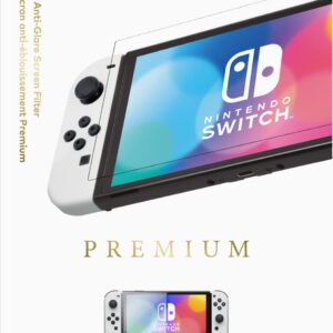 HORI Premium Anti-Glare Screen Protective Filter for Nintendo Switch (OLED Model) - Officially Licensed by Nintendo