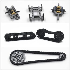 TTLYHEK 1533 PCS Technical Parts Building Block Accessories Vehicles Gears Cross Axles Wheels Connector Pieces Set Chain Link Pin Joint Shock Absorber MOC Toys