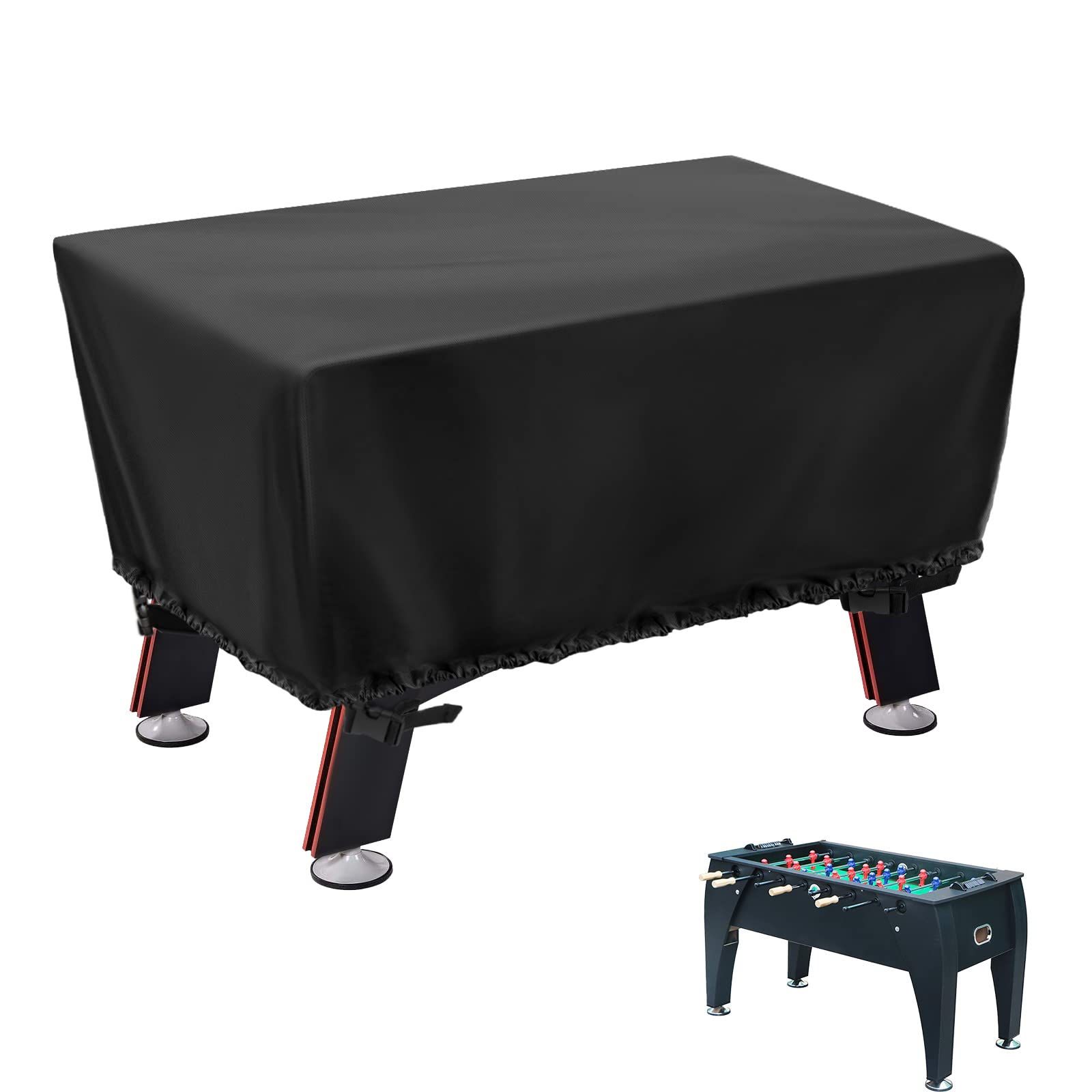 Andacar Foosball Table Cover,Waterproof Football Table Cover Soccer Table Cover Outdoor Indoor Fooseballs Table Cover (63x45x19.5 inch…)