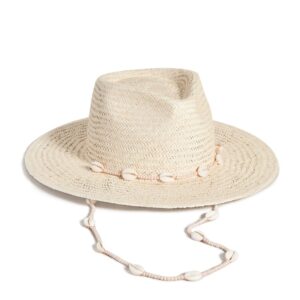 Lack of Color Women's Seashells Fedora, Natural, Tan, S