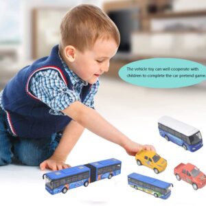 Ailejia Die Cast Metal Toy Cars Set of 5, New York City Bus and Vehicle for Boys Girls Birthday Gift