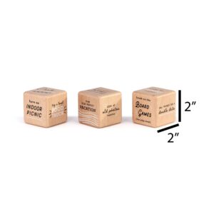 DEMDACO Date Night Conversation Starter Woodgrain 2 inch Wood Activity Dice Set