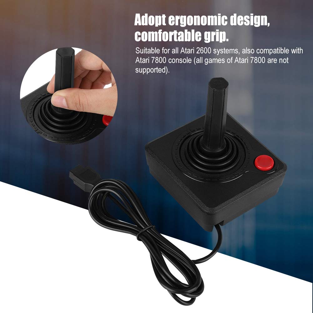 Joystick，Easy to Use Joystick Replacement，3D Analog Thumb Controller, ABS Joystick Replacement Controller for Atari 2600 Game Home Office Gift, 3.78 x 3.35 x 4.57in