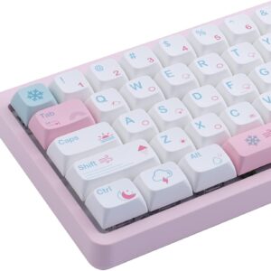 JOMKIZ 132 Keys PBT Keycaps,Dye Sublimation XDA Profile Keycaps Customized ANSI Layout Keycaps Set Compatible with Cherry MX Switches Mechanical Keyboards