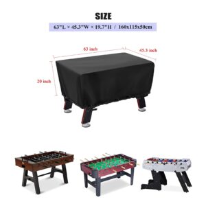 Andacar Foosball Table Cover,Waterproof Football Table Cover Soccer Table Cover Outdoor Indoor Fooseballs Table Cover (63x45x19.5 inch…)