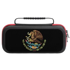 mexican flag icon compatible with nintendo switch carrying case portable travel carry cover accessories with 20 game card slots