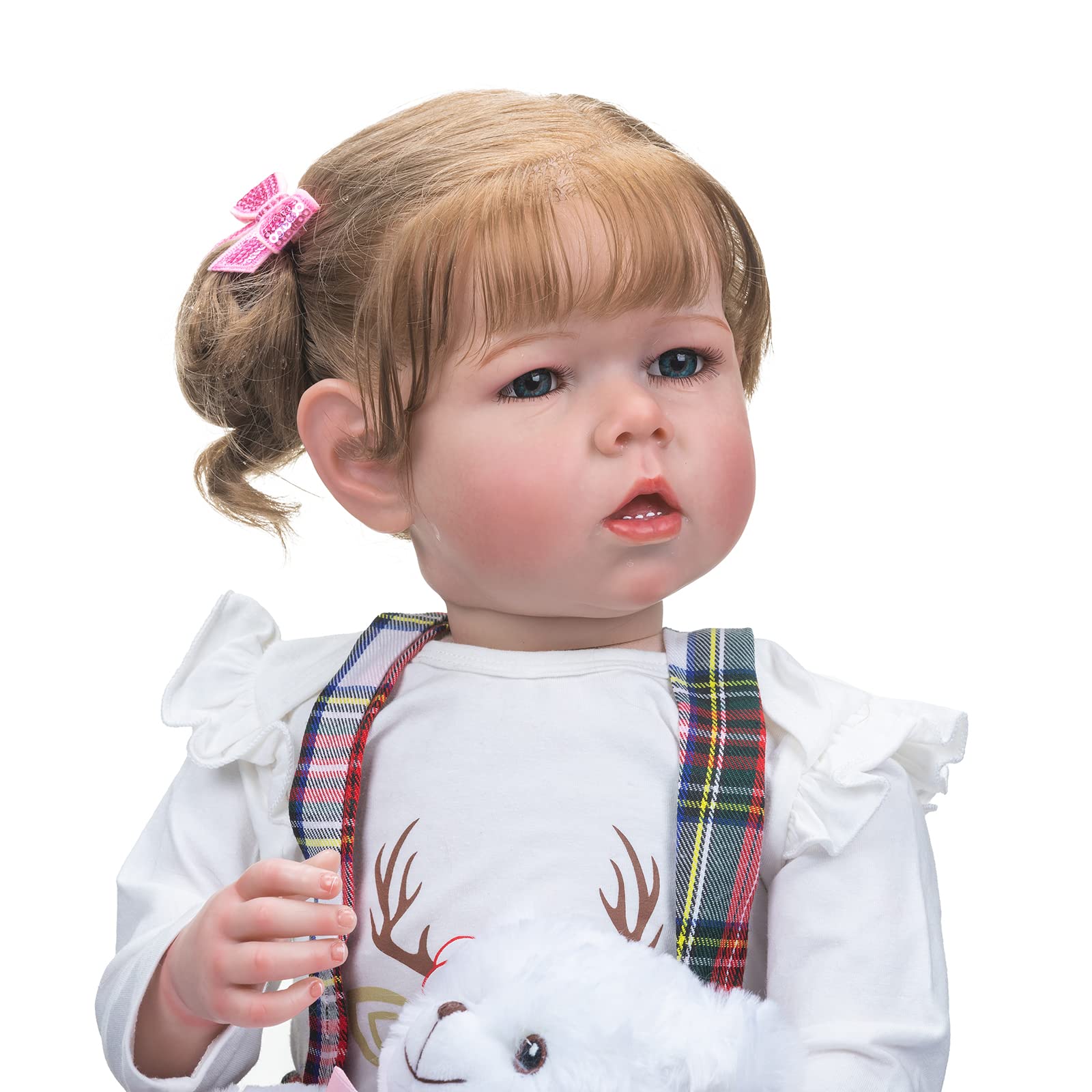 Reborn Baby Dolls 28 Inch Girl Realistic Silicone Vinyl Newborn Baby Dolls Lifelike Baby Dolls with Clothes & Toy Accessories for Age3+