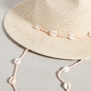 Lack of Color Women's Seashells Fedora, Natural, Tan, S