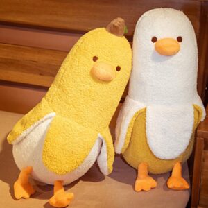 Walbest 19.69" Banana Duck Plush Toys,Cute Banana Duck Stuffed Animals Cushion, Weird Stuff Plushies Duck Stuffed Animals Cute Sleeping Pillows Gifts for Girls Teens