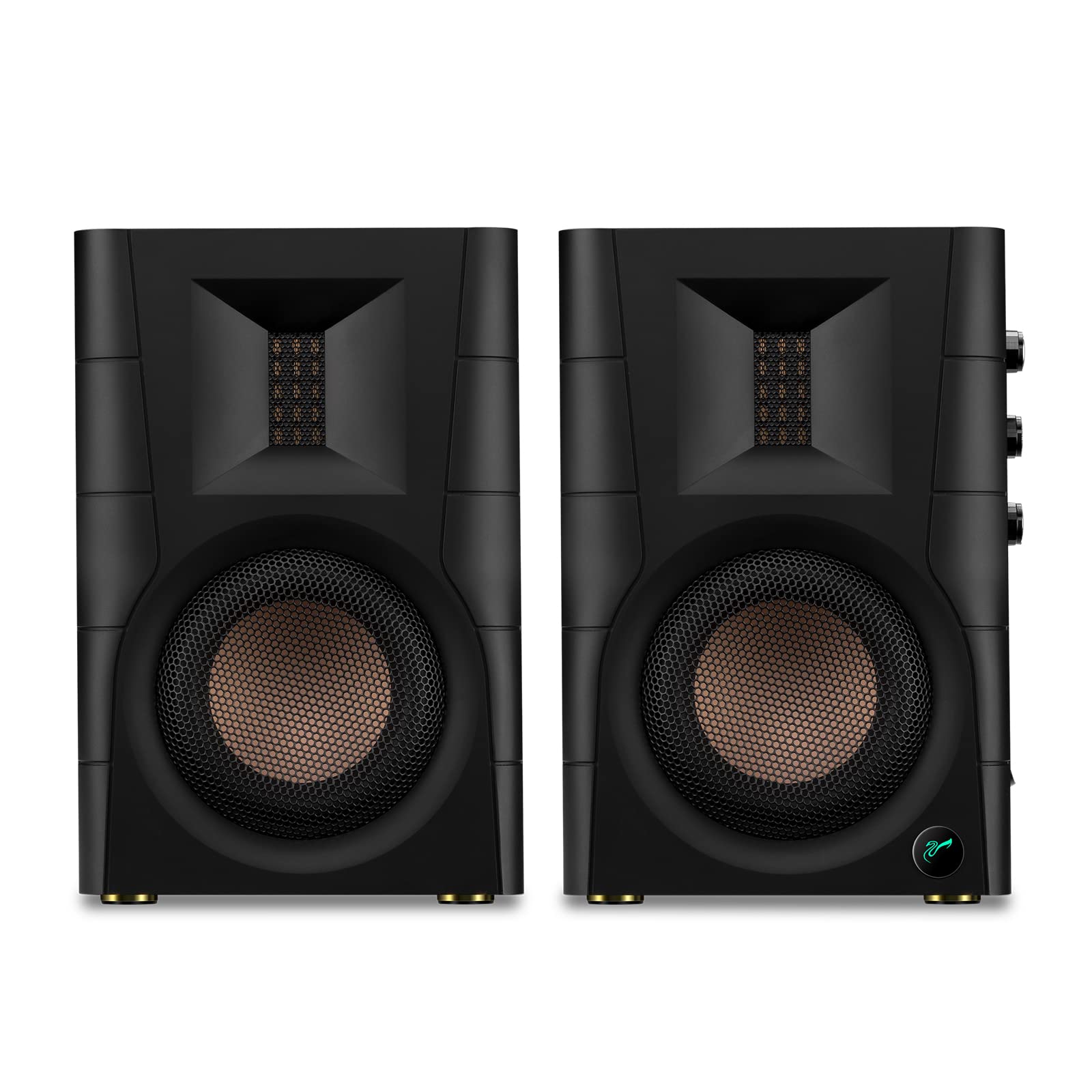 HiVi-Swans D200 Bluetooth Powered Bookshelf Speakers - Studio Monitor Speakers - Computer Speakers for TV/Turntable/PC/Monitor - 5 Inch Near Field Desk Speakers 260w RMS - Wood Grain