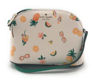 kate spade new york kali small dome crossbody (cream multi tropical)