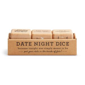 DEMDACO Date Night Conversation Starter Woodgrain 2 inch Wood Activity Dice Set