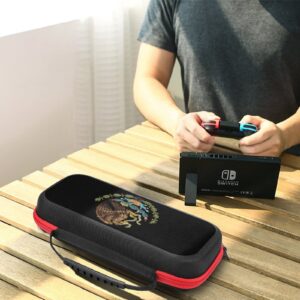 Mexican Flag Icon Compatible with Nintendo Switch Carrying Case Portable Travel Carry Cover Accessories With 20 Game Card Slots