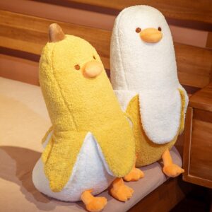 Walbest 19.69" Banana Duck Plush Toys,Cute Banana Duck Stuffed Animals Cushion, Weird Stuff Plushies Duck Stuffed Animals Cute Sleeping Pillows Gifts for Girls Teens