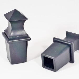 Retrospec Creations 25 Each Black1/2 OR 1-Inch Pyramid Top Fence Spire 1-32