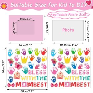 30 Packs Mother's Day Picture Frame Craft Kits for Kids Mother's Daytime DIY Craft Flower Bee Butterfly Easter Art Favor Home Classroom Game Activities Bulletin Board Decoration