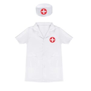 2 Sets Doctor Costume Doctor Coat Scrubs Doctor Dress Up Nurse Costume Career Day Costume for Cosplay Halloween