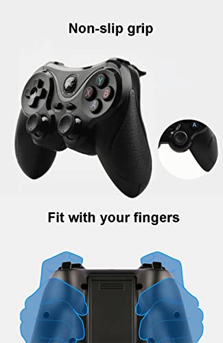 Android Game Controller Key Mapping Function Wireless Gaming Controller Gamepad for PUBG Mobile, Call of Duty Mobile, Android Phone/Tablet, Samsung, Redmi, Motorola, One+ - Not for iOS/PC (Black)