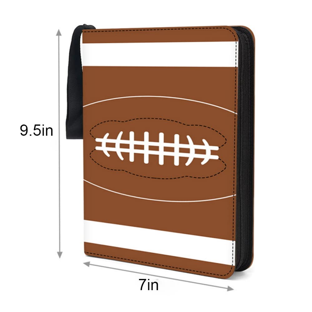 480 Pockets Card Binder Holder, FOME 4-Pocket Football Trading Card Binder Fits 480 Cards 3 Rings Expandable Football Card Collector Album Holder with Zipper Carrying Case Binder for Football Card