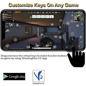 Android Game Controller Key Mapping Function Wireless Gaming Controller Gamepad for PUBG Mobile, Call of Duty Mobile, Android Phone/Tablet, Samsung, Redmi, Motorola, One+ - Not for iOS/PC (Black)