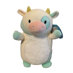 squishmallows official kellytoy hug mees squishy soft plush animal pets (14 inch, belana cow)