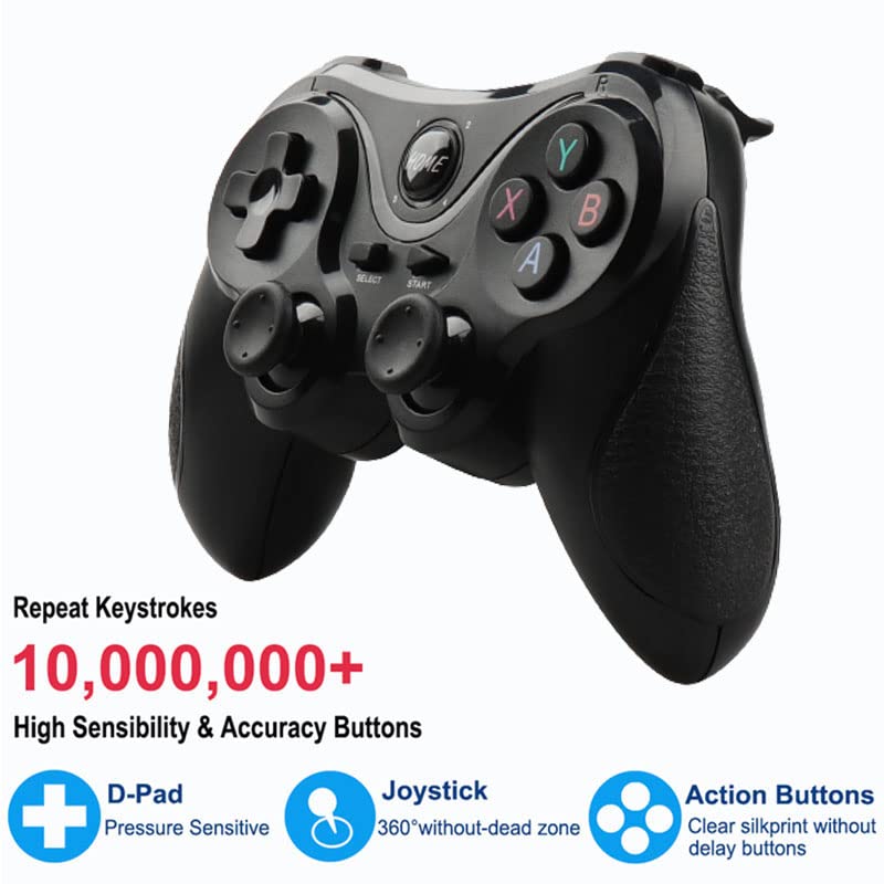 Android Game Controller Key Mapping Function Wireless Gaming Controller Gamepad for PUBG Mobile, Call of Duty Mobile, Android Phone/Tablet, Samsung, Redmi, Motorola, One+ - Not for iOS/PC (Black)