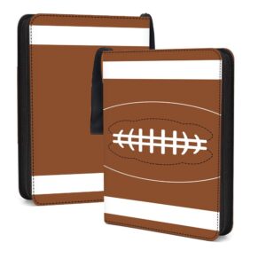 480 Pockets Card Binder Holder, FOME 4-Pocket Football Trading Card Binder Fits 480 Cards 3 Rings Expandable Football Card Collector Album Holder with Zipper Carrying Case Binder for Football Card