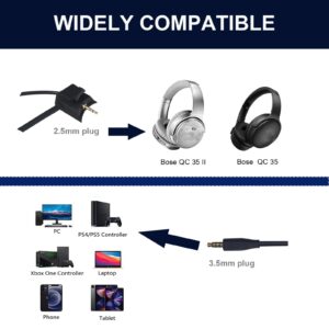 Replacement for Bose QC35ii QC35 Cable,Boom Microphone Gaming Cable with Mute Switch Compatible with Bose QuietComfort 35 II QuietComfort 35 Headphones for PC,Laptop, PS4 PS5 Xbox One Controller